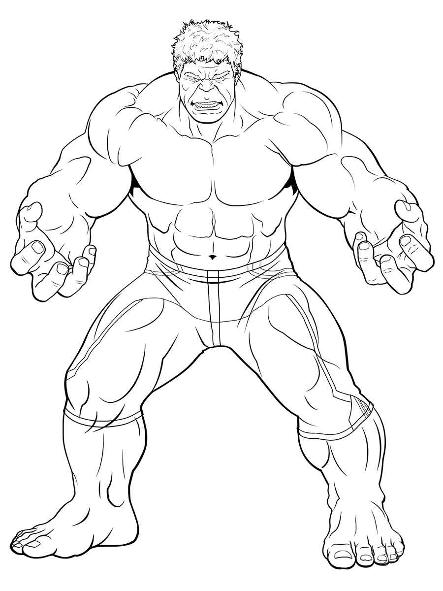 Hulk coloring page 6