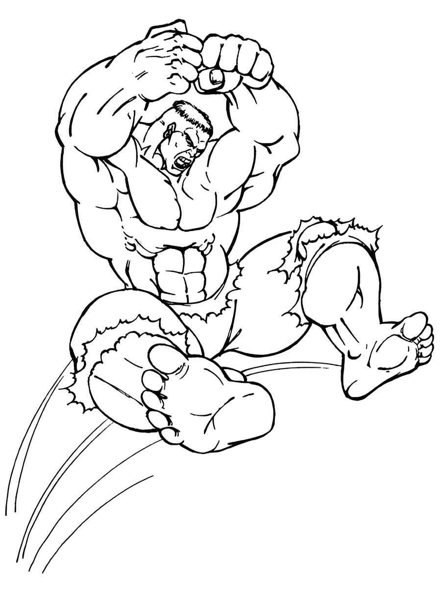 Hulk coloring page 7