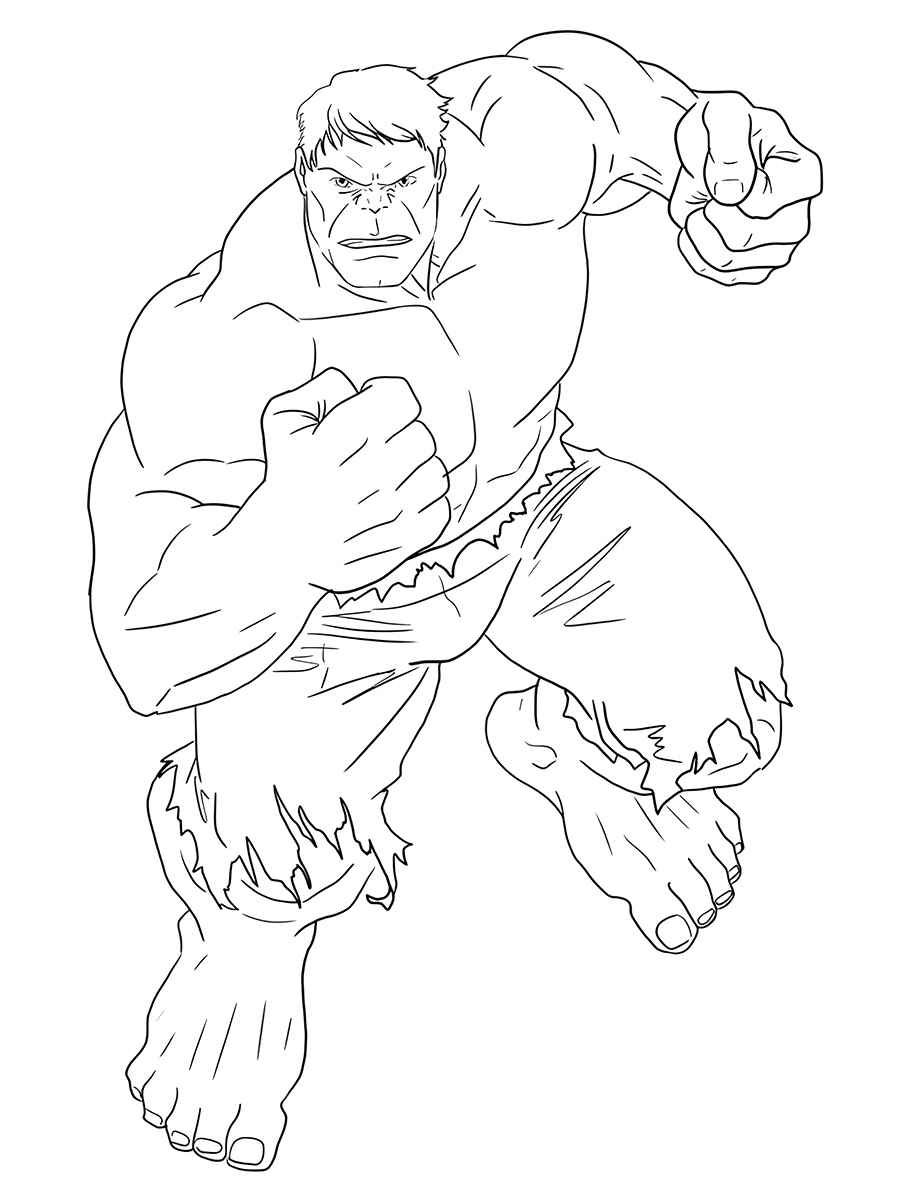 Hulk coloring page