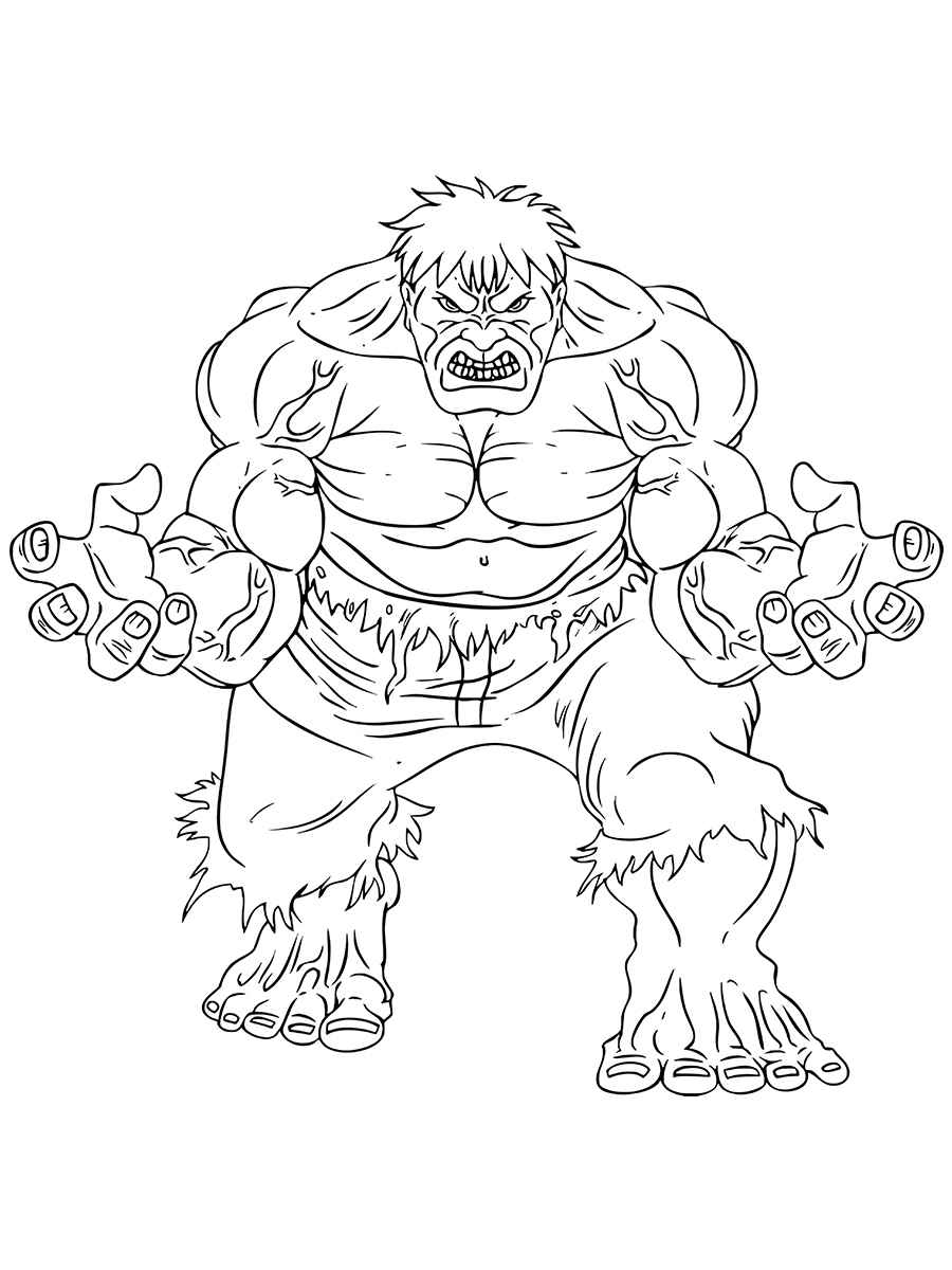 Hulk coloring pages 2