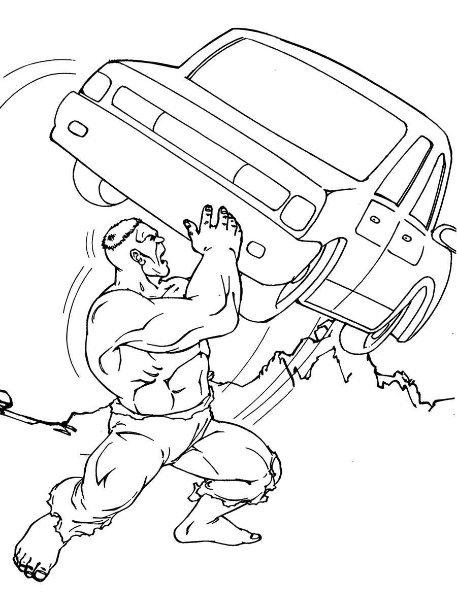 Hulk coloring pages 6