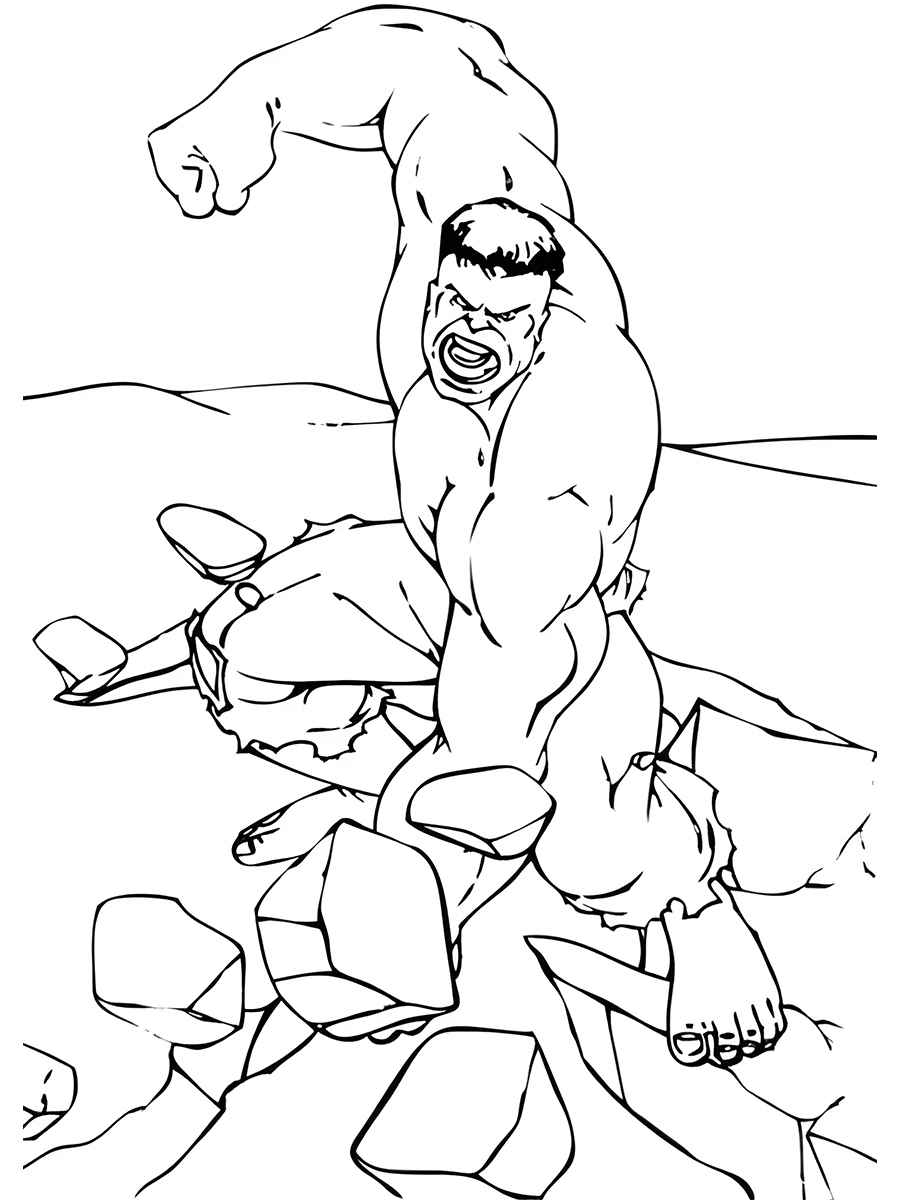 Hulk coloring pages collection