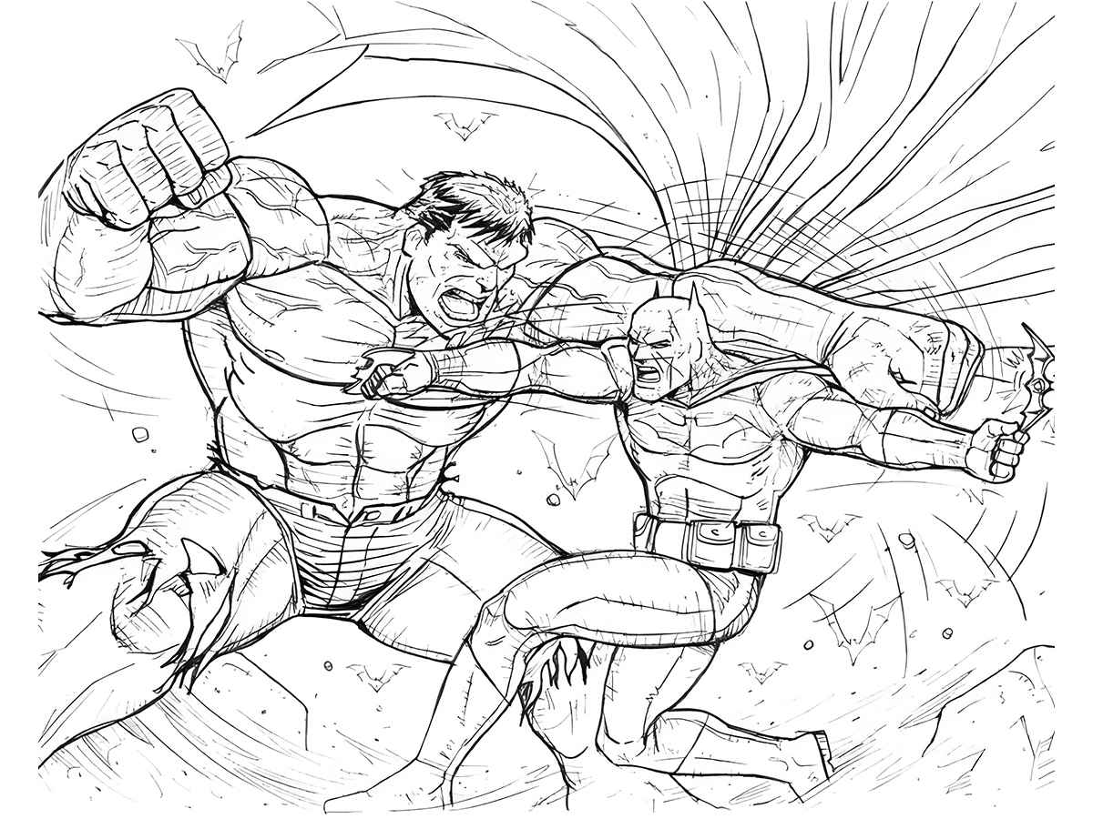 Hulk coloring pages collection