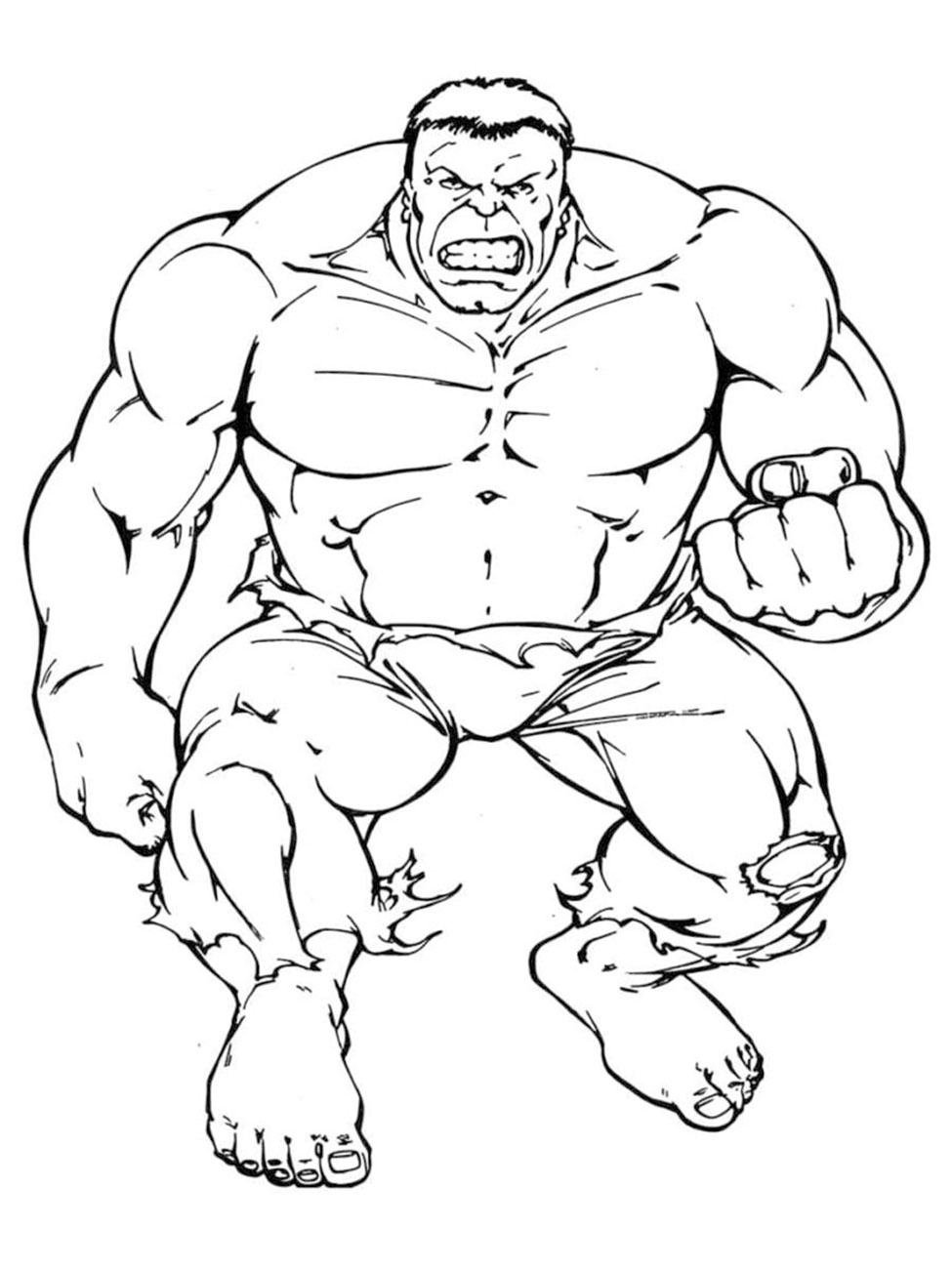 Desenho para colorir Hulk