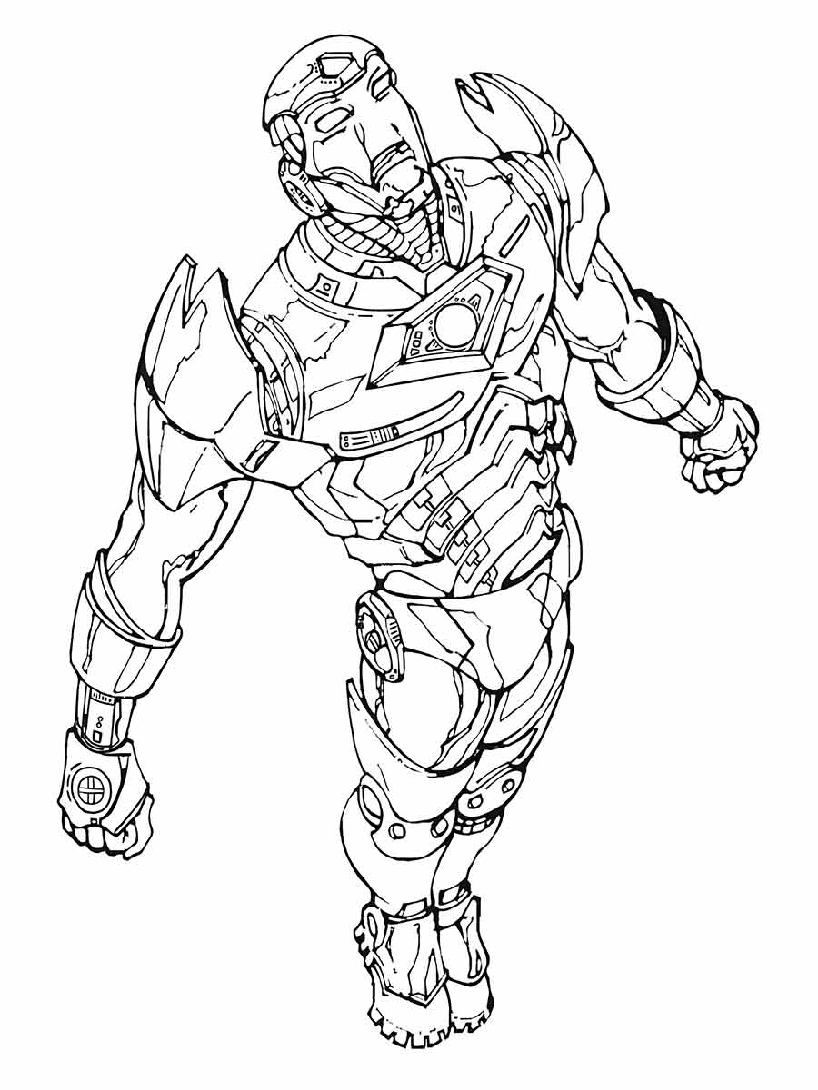 Iron Man coloring page 10.