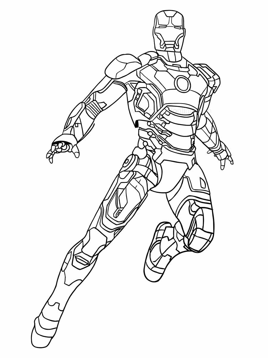 Iron Man coloring page 12.