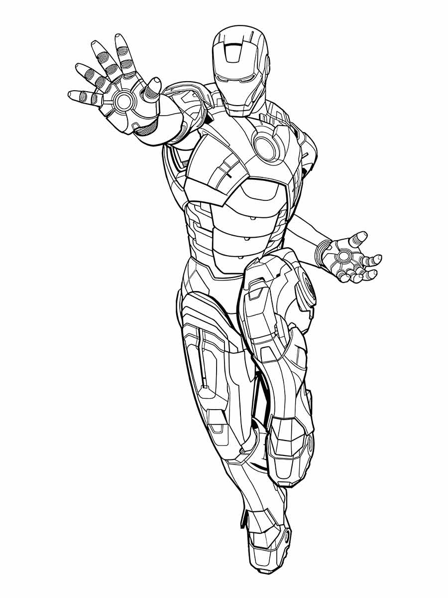 Iron Man coloring page 6.