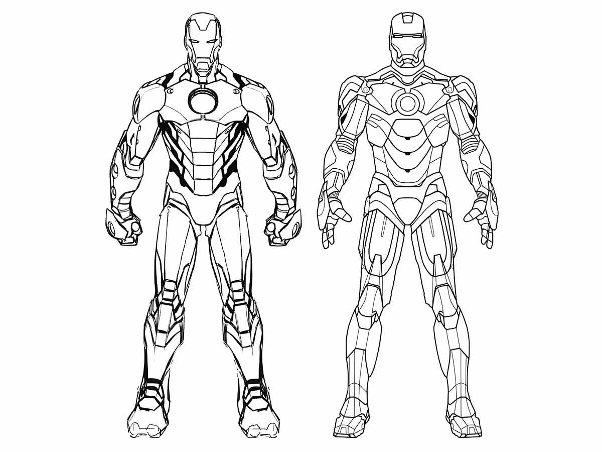 Iron Man coloring pages.