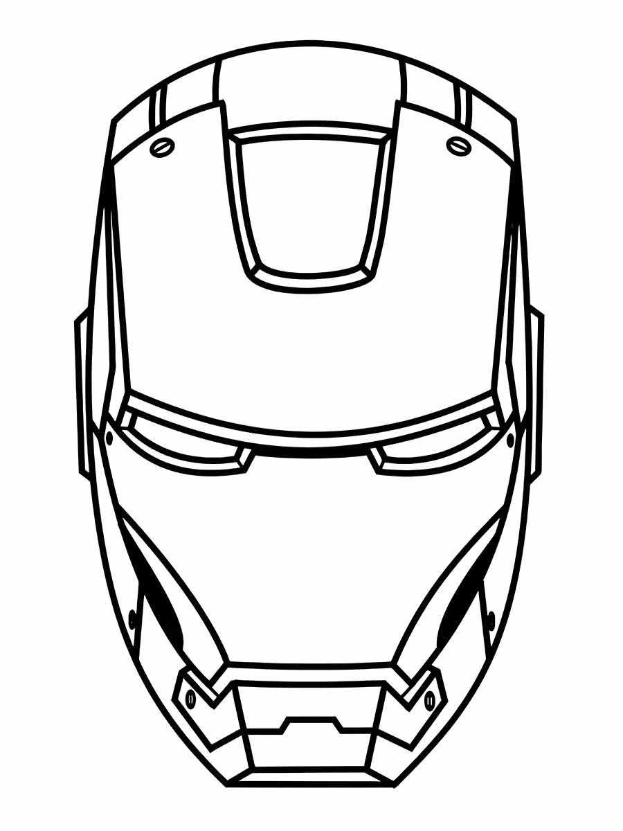 Iron Man mask coloring page.