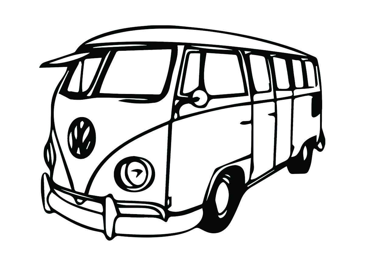 Kombi with an easy-to-color outline.