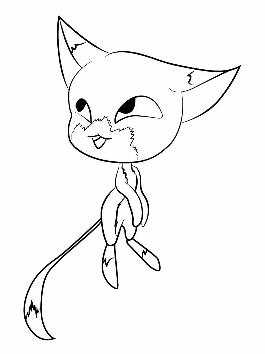 Coloring page of Kwami Fox.