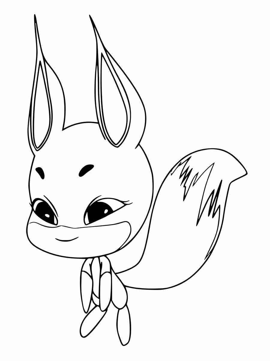 Coloring page of Kwami Fox.