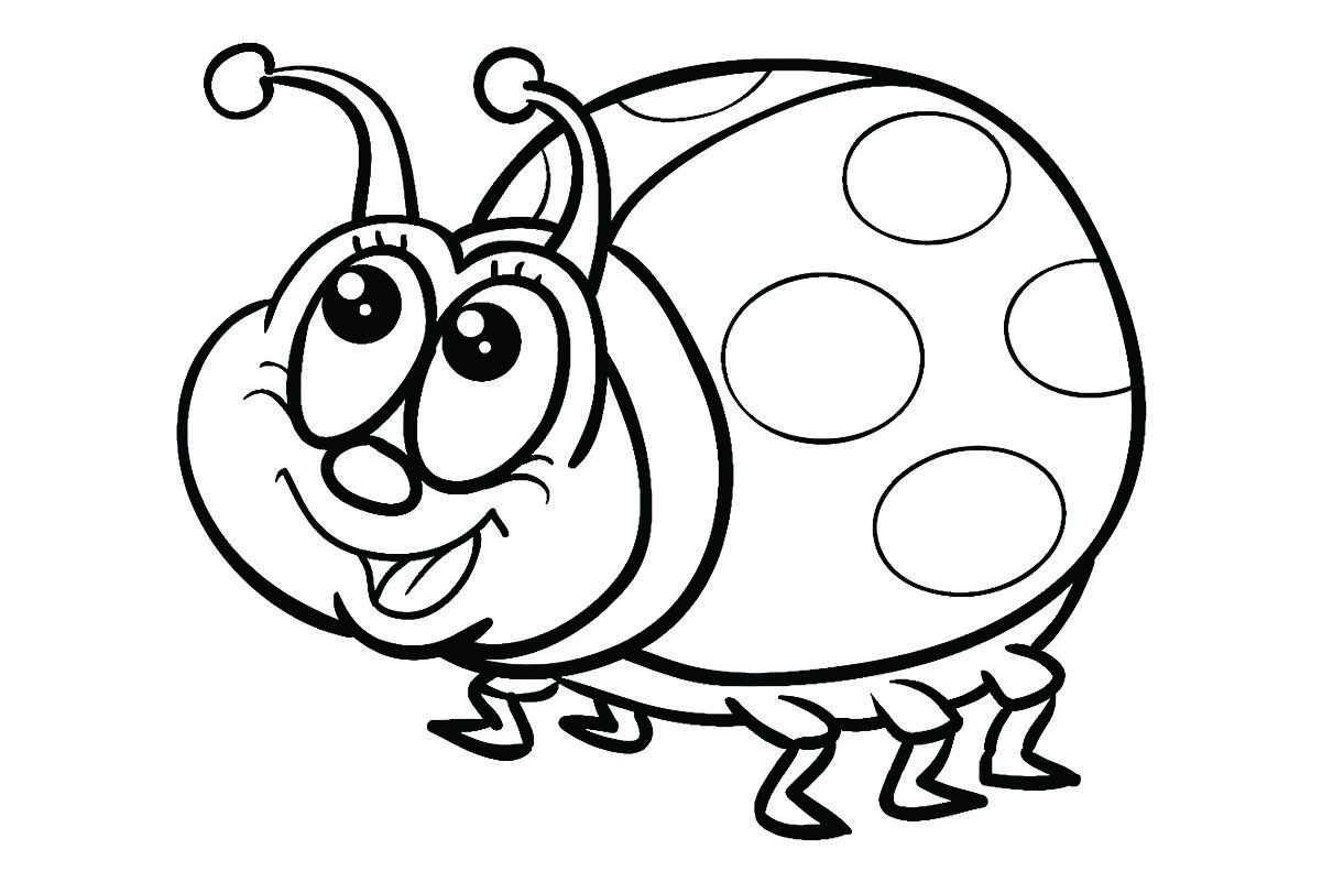 Another ladybug coloring page to paint.