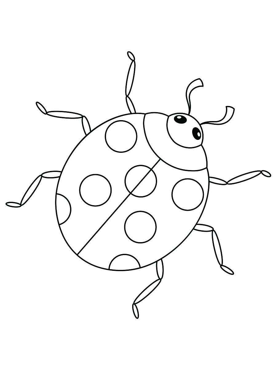 Printable ladybug coloring page, number 19.