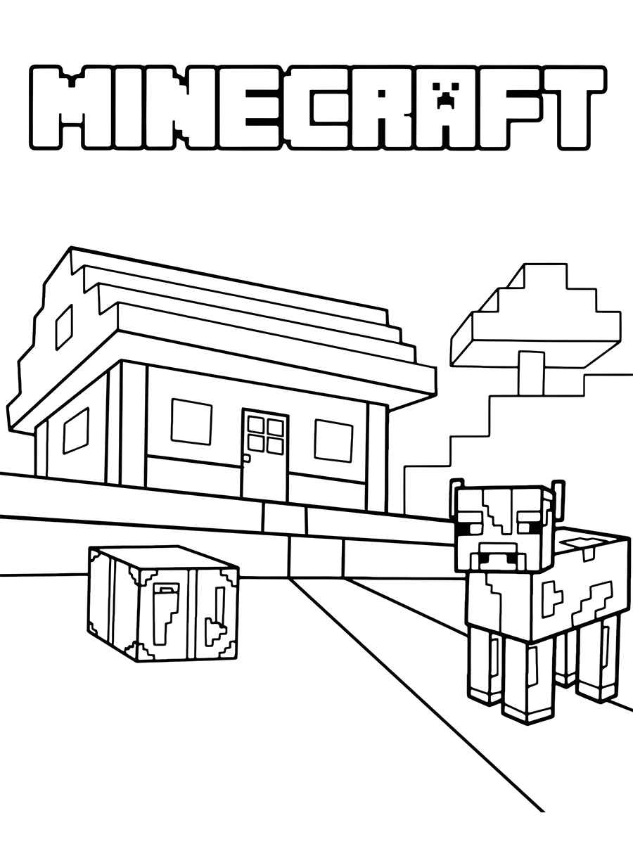 Lego Minecraft coloring page