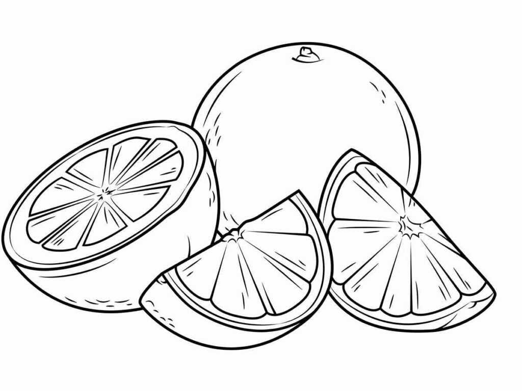 lemon coloring page 2