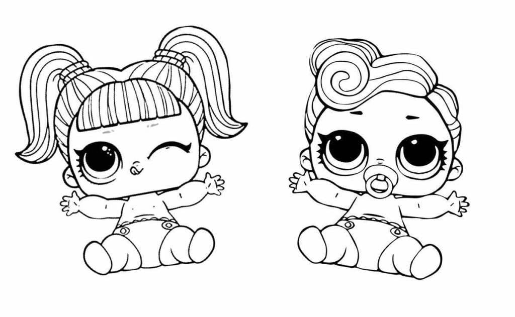 LOL Baby Dolls coloring page.