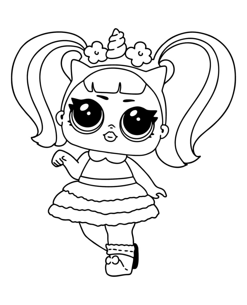 LOL Doll coloring page.