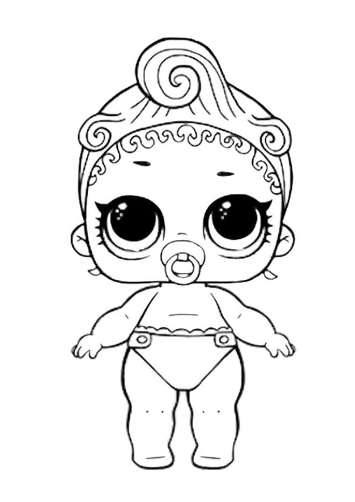 LOL Lil Pink Baby coloring page.