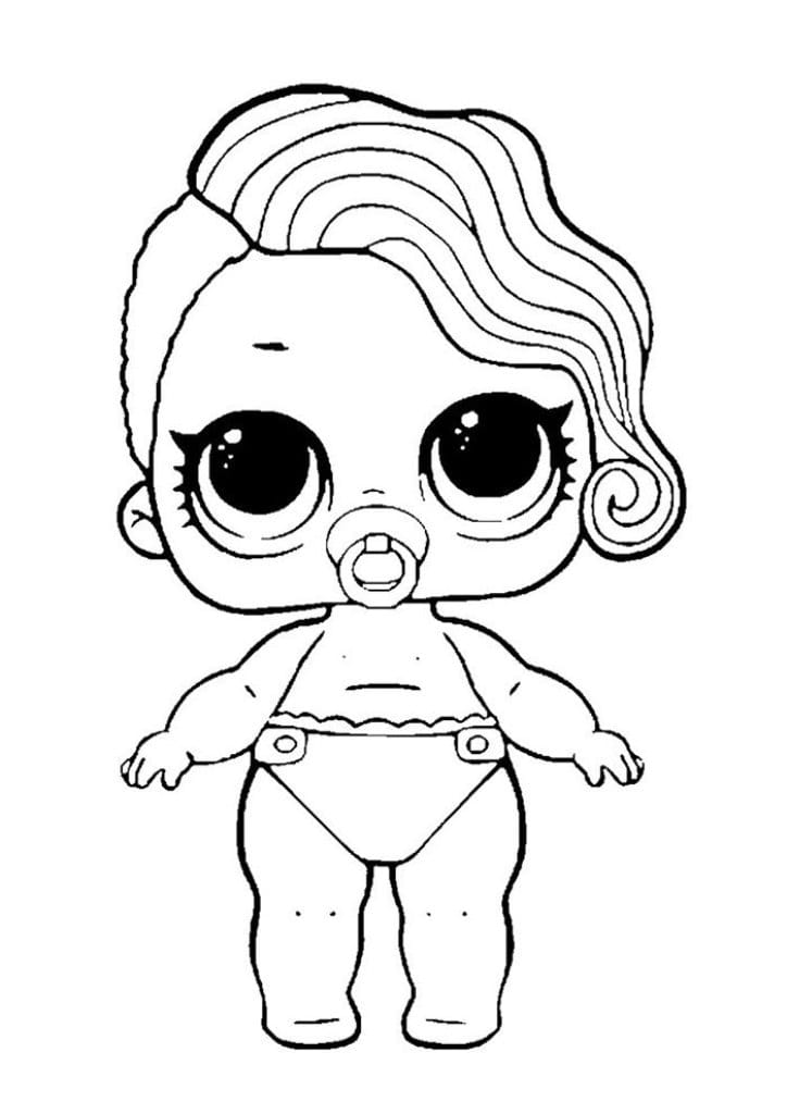 LOL Lil Rocker Doll coloring page.