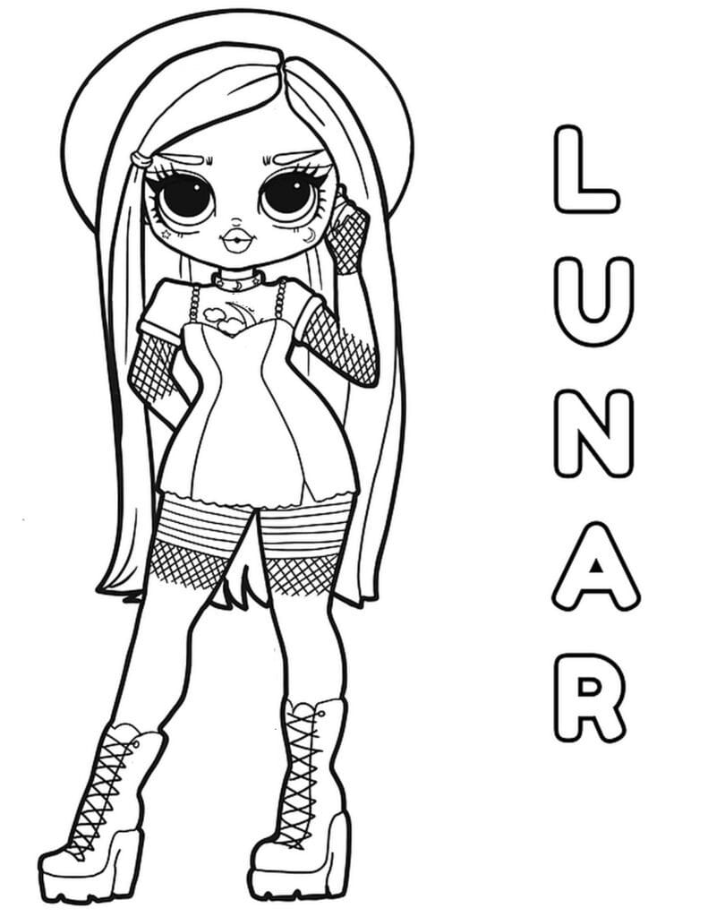 LOL Lunar Doll coloring page.