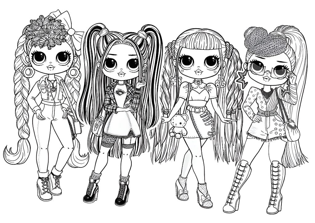 LOL Mergaites Doll coloring page.