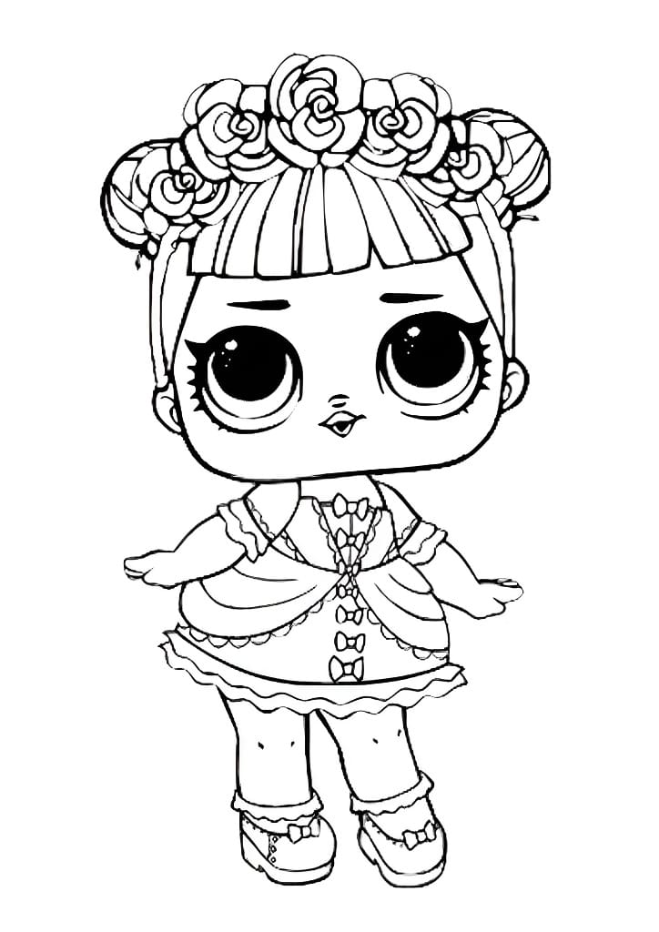 LOL Midnight Doll coloring page.