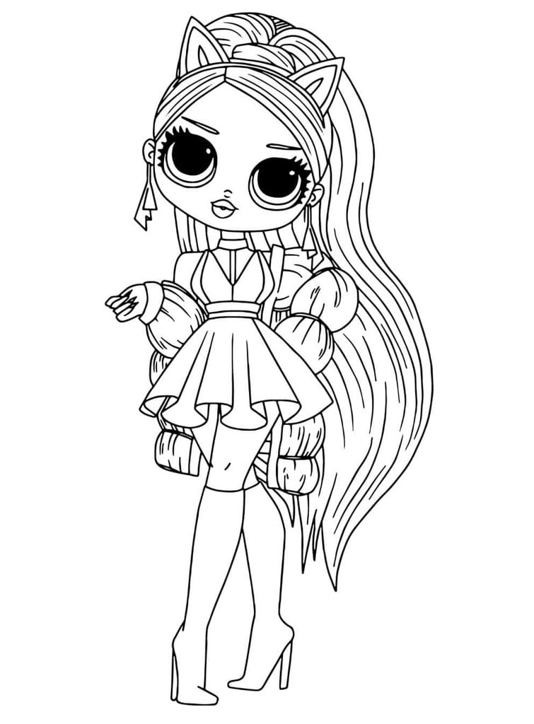 LOL OMG Doll coloring page.