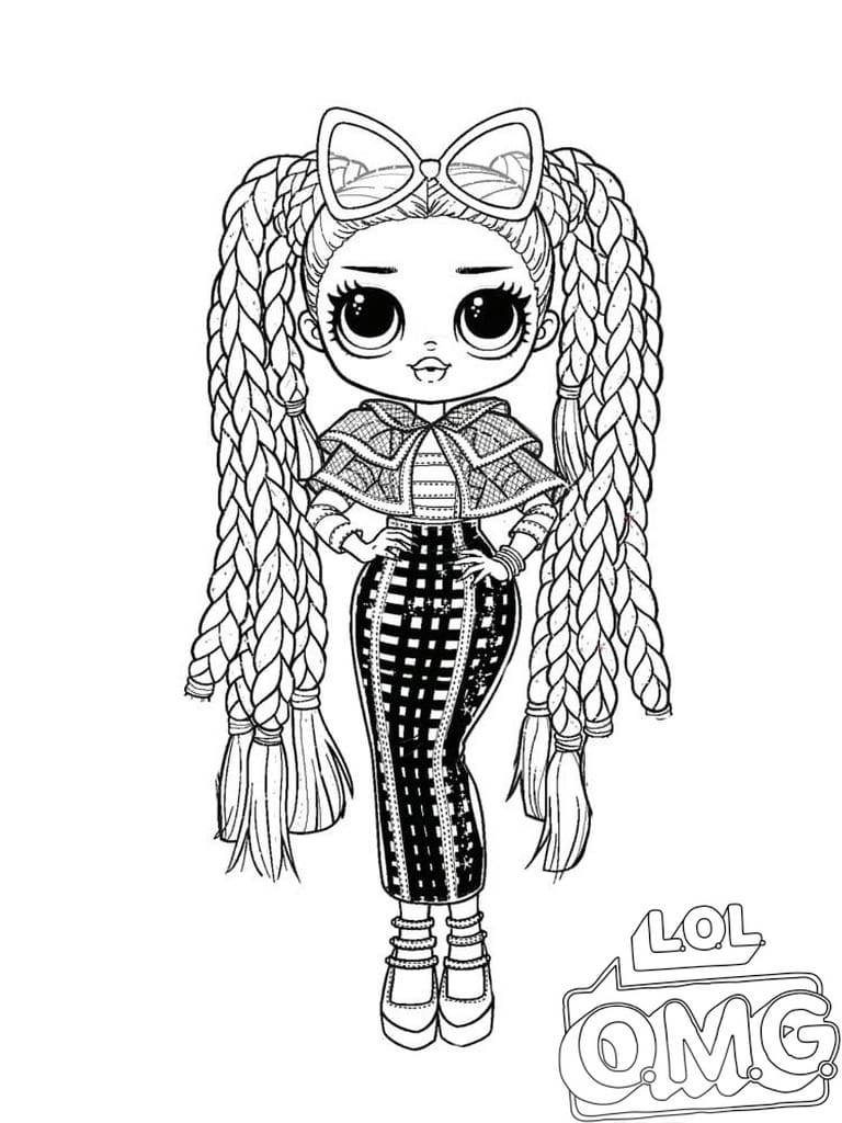 LOL OMG Doll Lele coloring page.