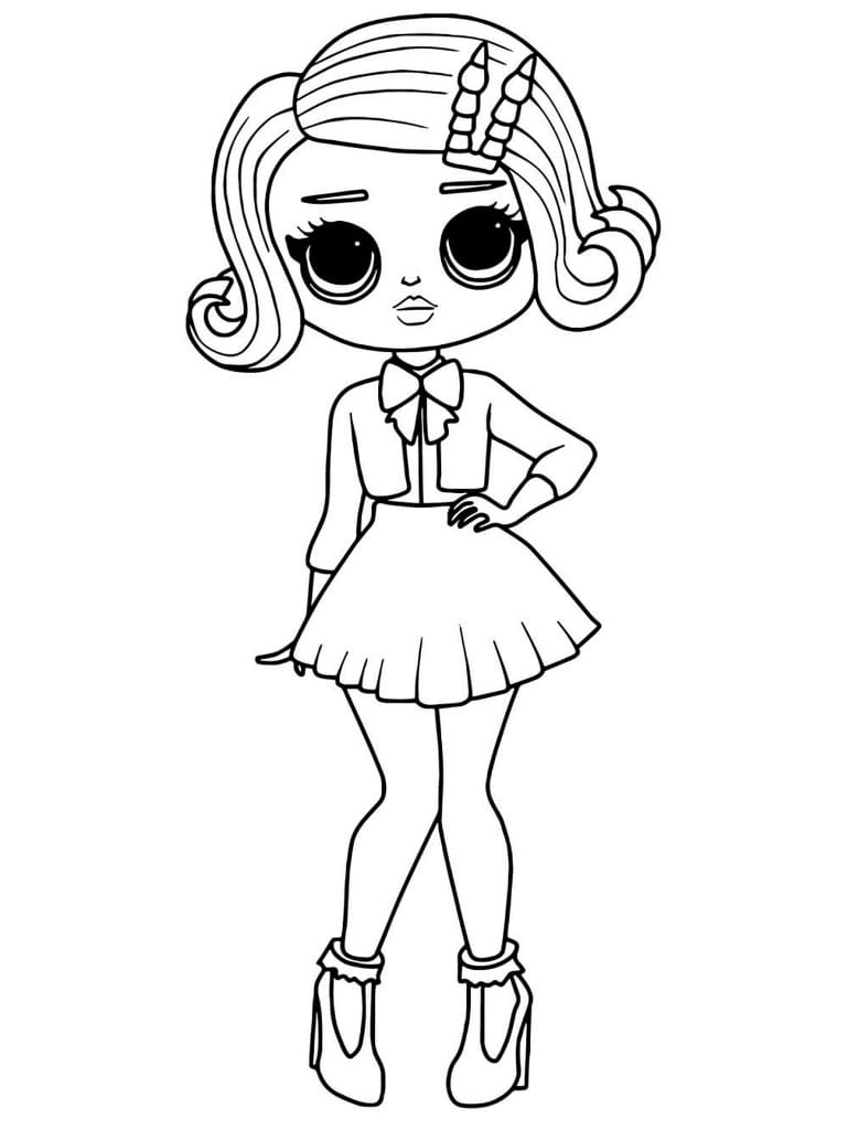 LOL OMG Doll Panele coloring page.