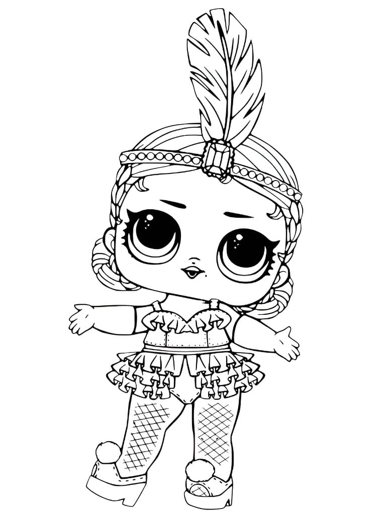 LOL Showbaby Glamour coloring page.