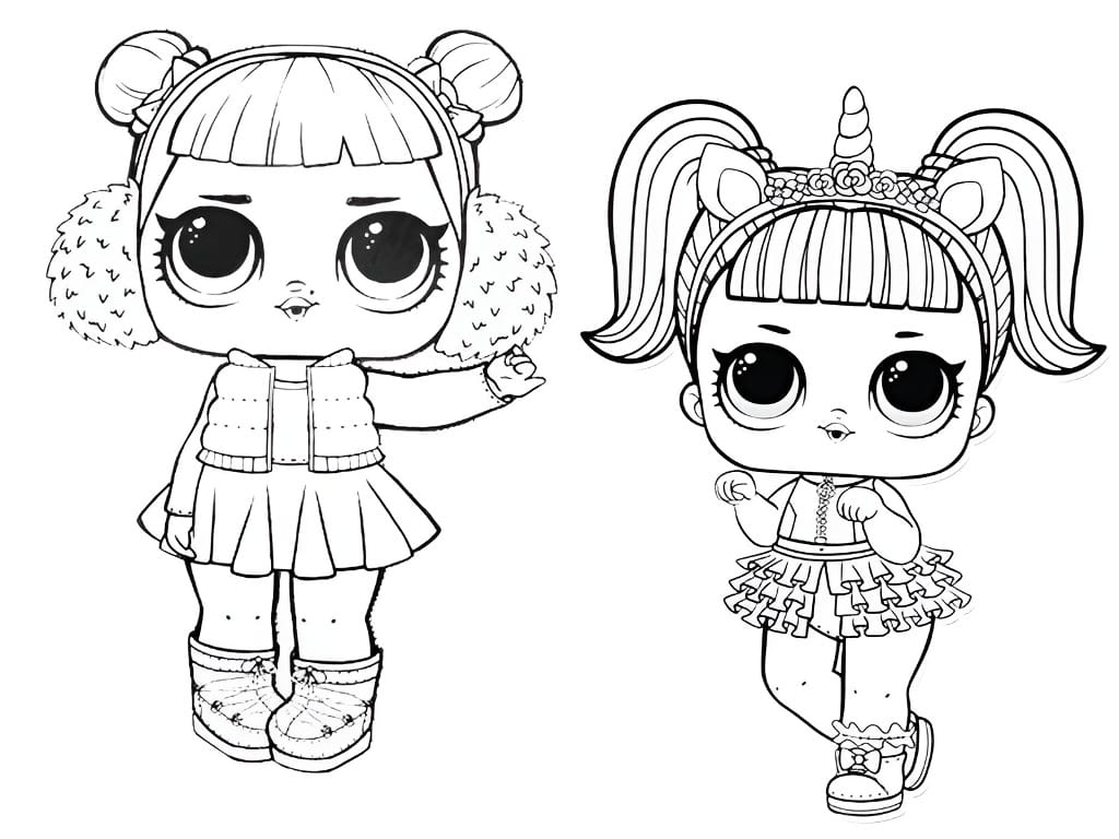 LOL Surprise Doll coloring page 2.