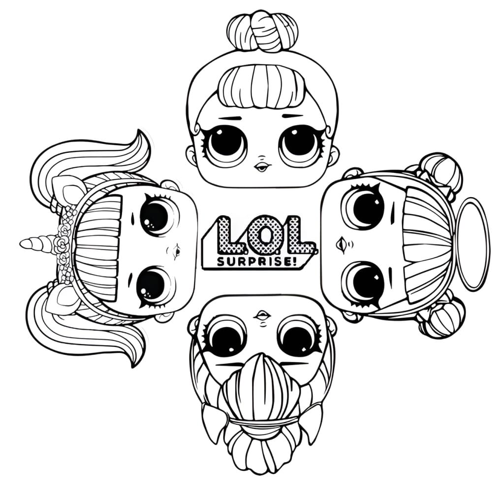 LOL Surprise Dolls coloring page.