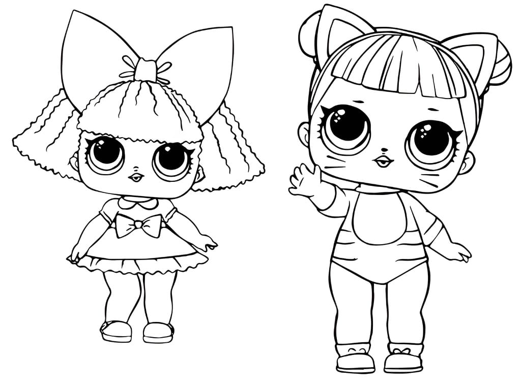 LOL Surprise Dolls coloring page.