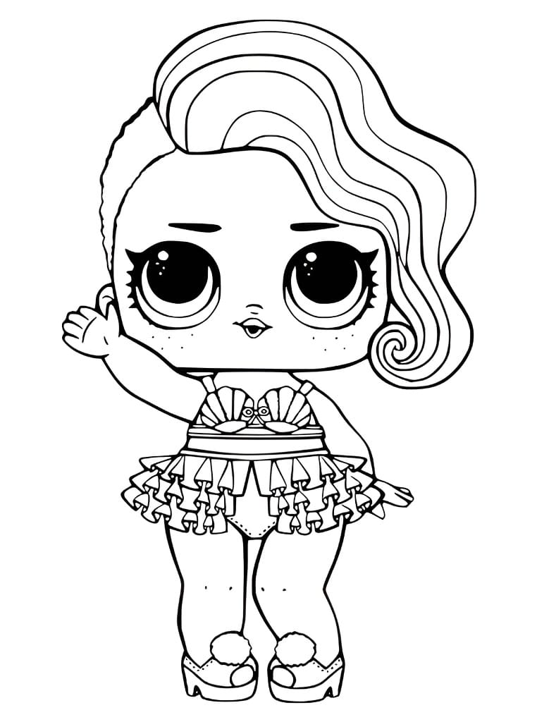 LOL Treasure Doll coloring page.