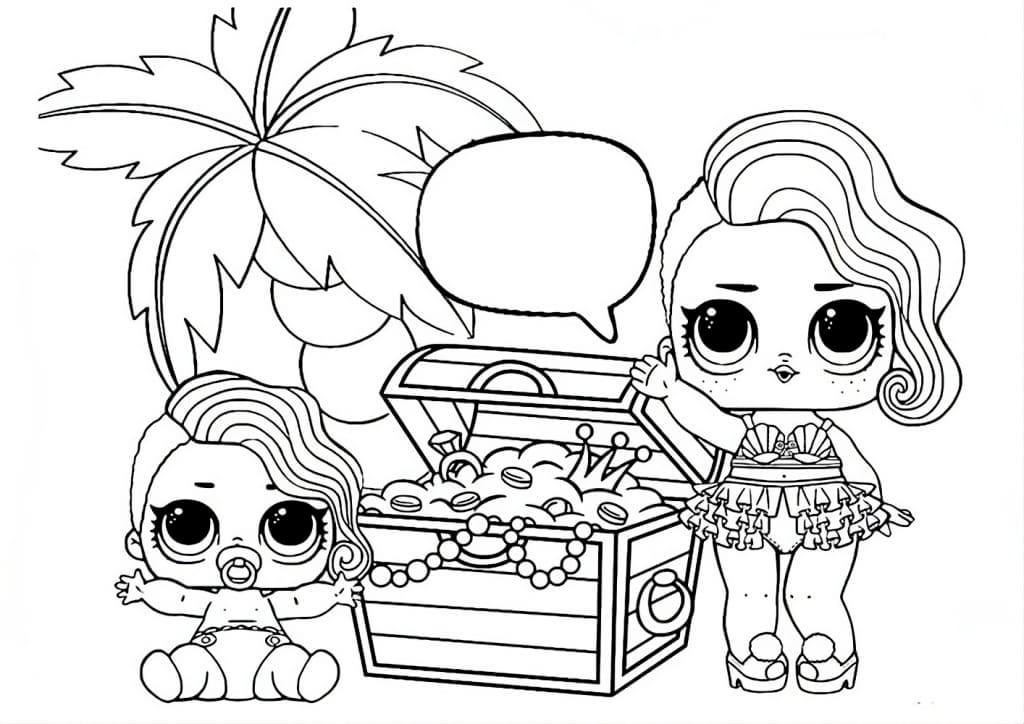 LOL Treasure Hunt Doll coloring page.