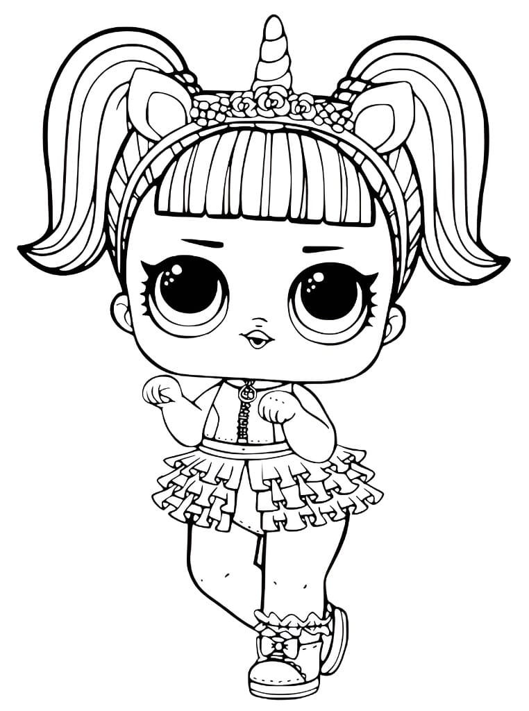 LOL Unicorn Doll coloring page.