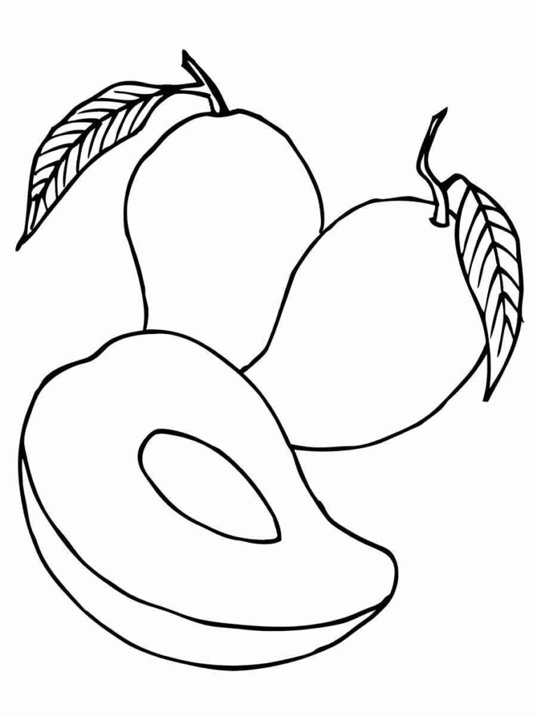 mango coloring page