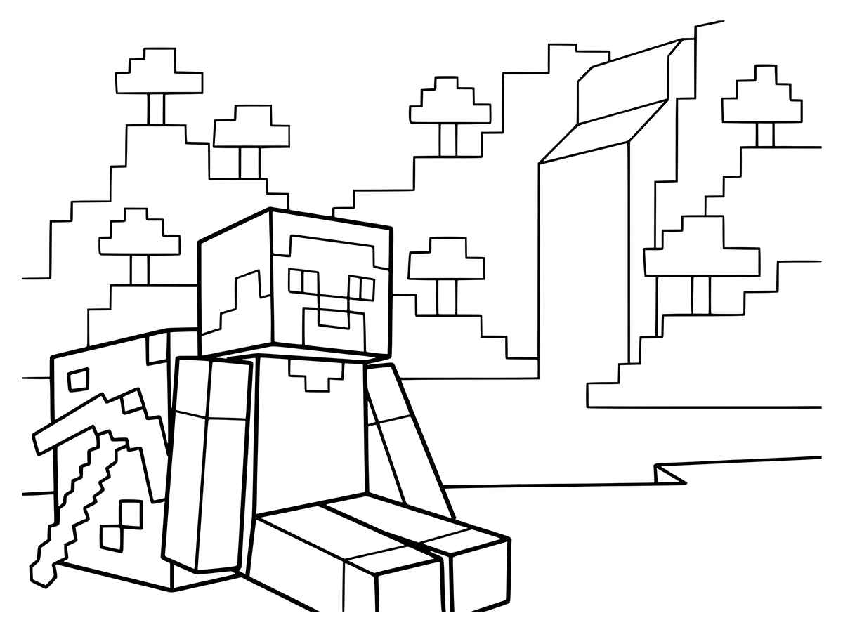 Minecraft coloring page 105