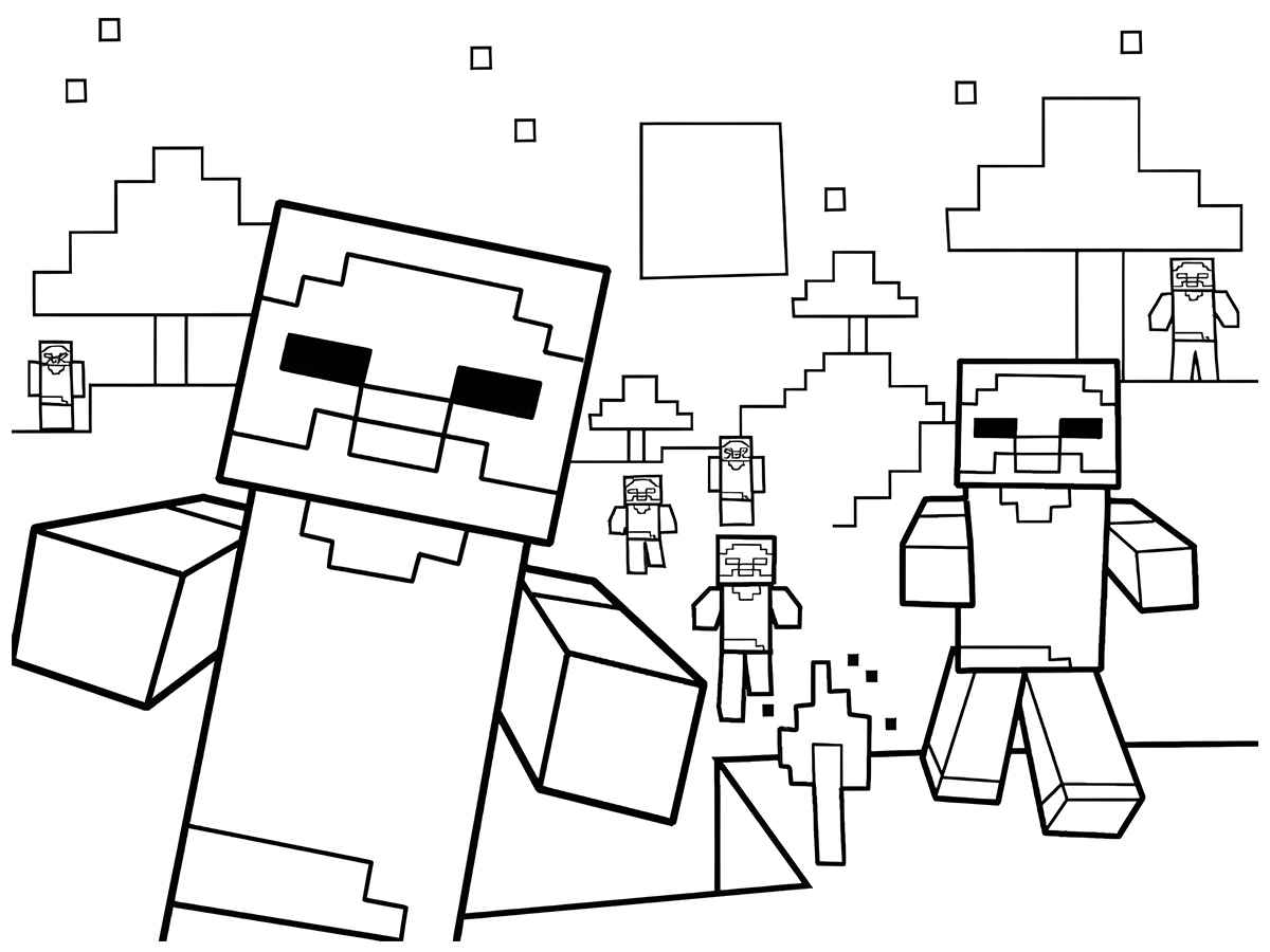 Minecraft coloring page 108