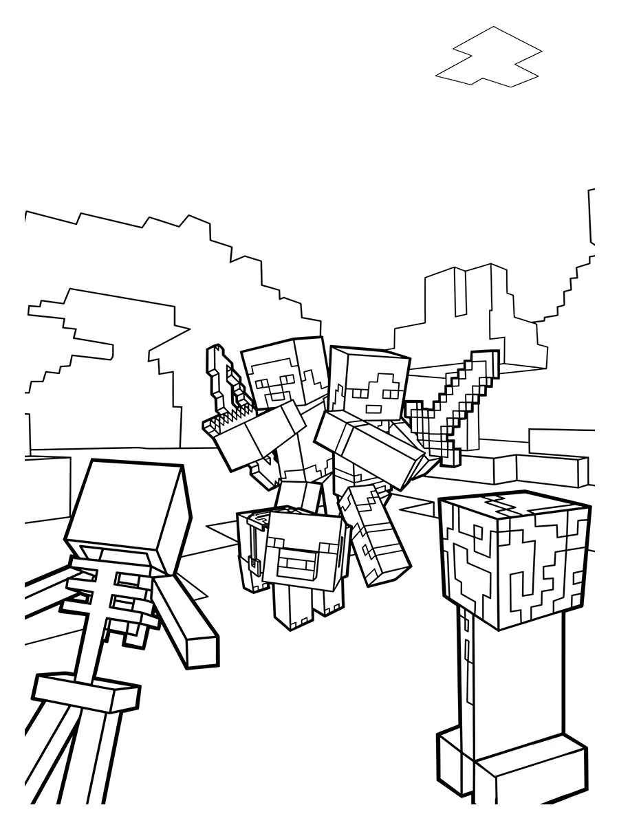 Minecraft coloring page 112