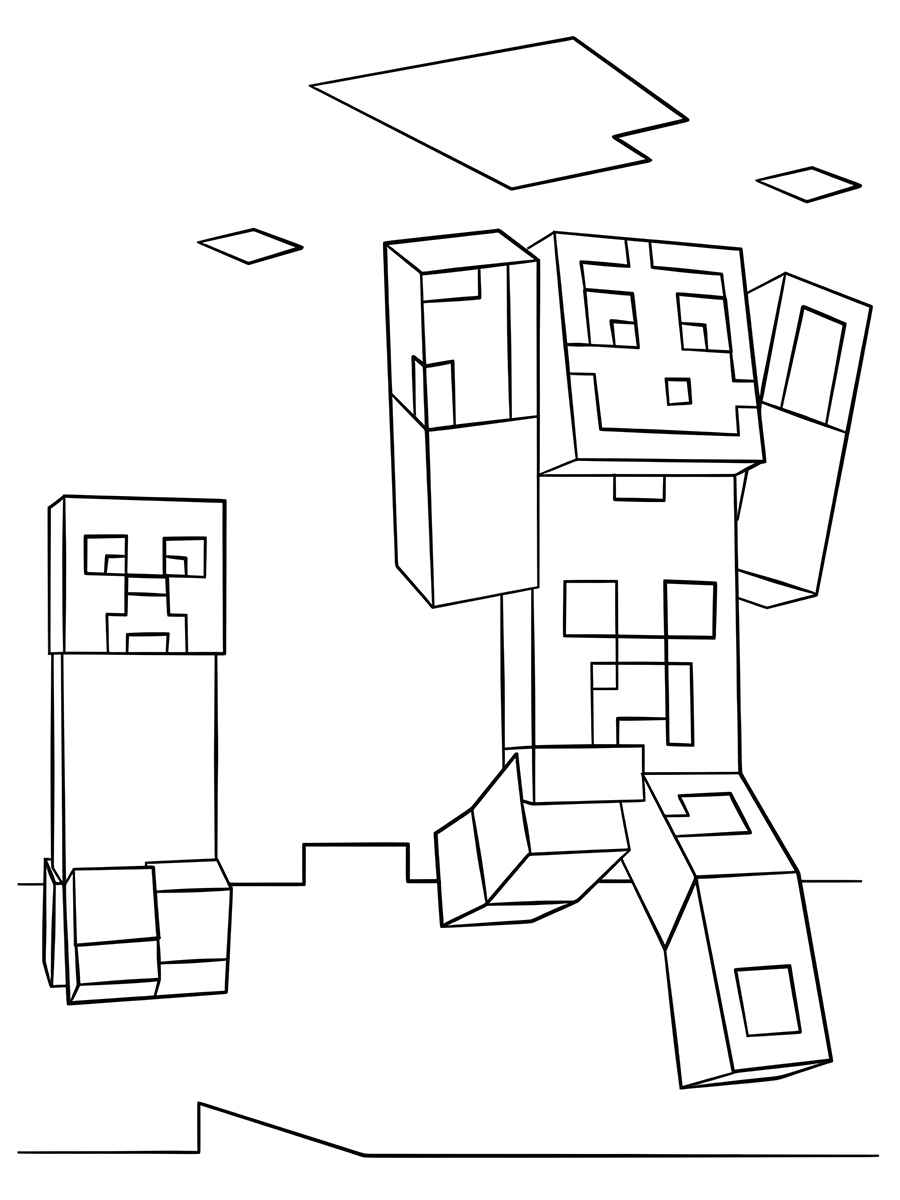 Minecraft coloring page 116