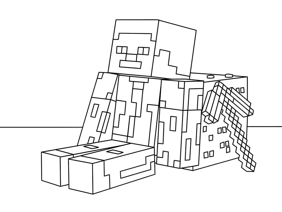 Minecraft coloring page 128