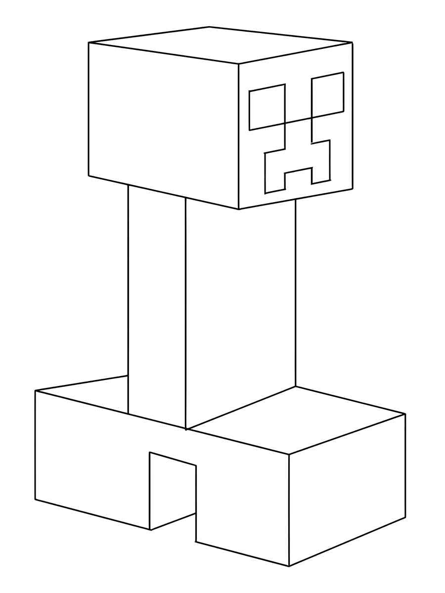 Minecraft coloring page 54