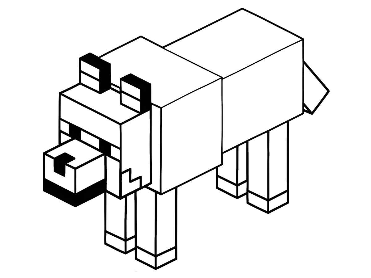 Minecraft coloring page print 100