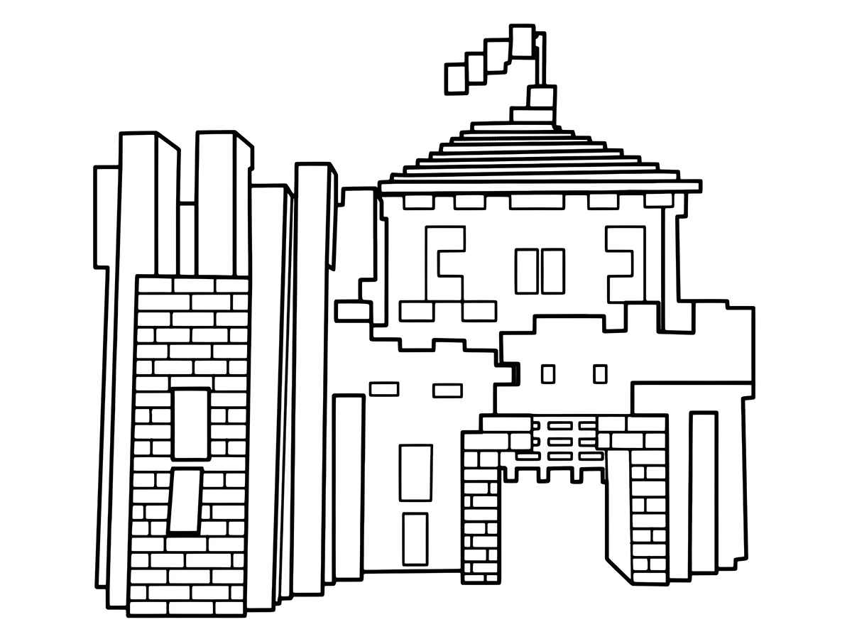 Minecraft coloring page print 102