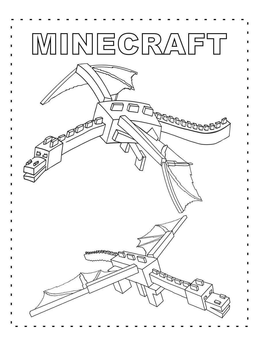 Minecraft coloring page print 103