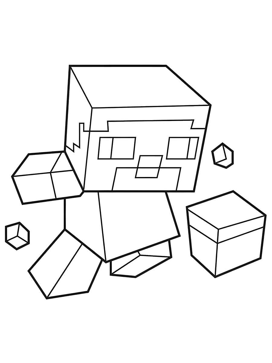 Minecraft coloring page print 61