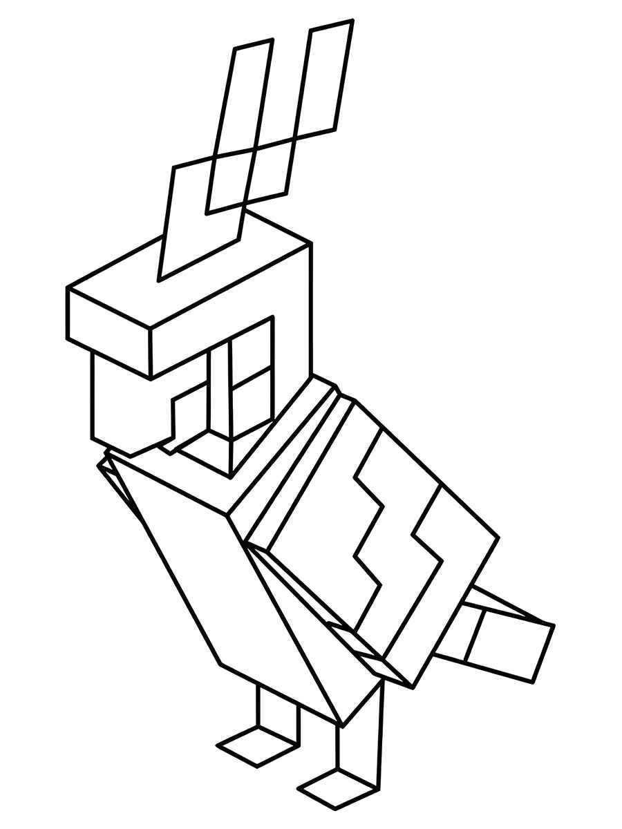 Minecraft coloring page print 62