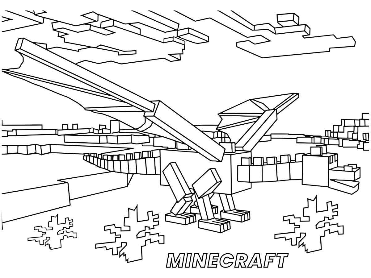 Minecraft coloring page print 64